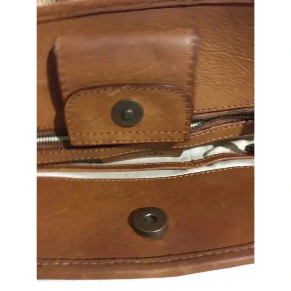 Michael kors beige brown woven leather satchel handbag